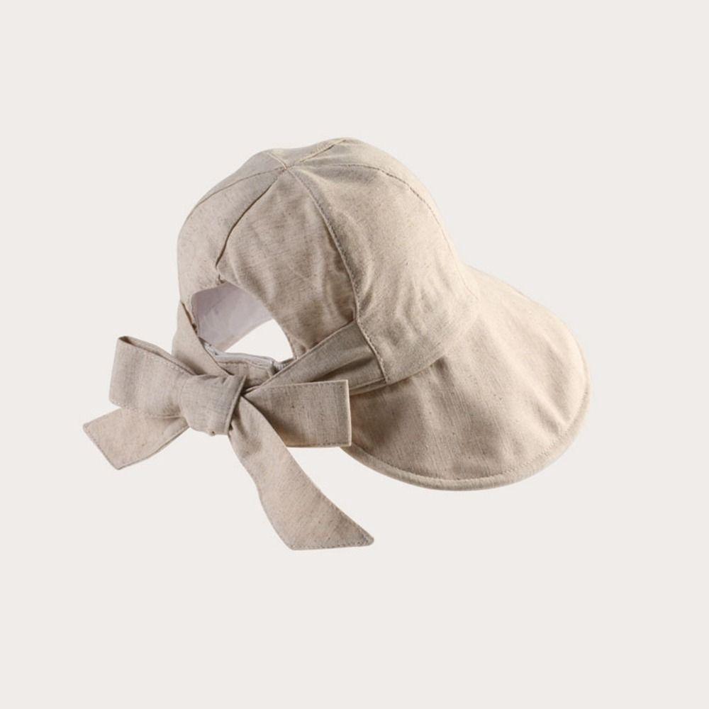 

Cap Cloth Ultraviolet-proof Sun Protection Women Bucket Hat Korean Style Cap Bow Sun Hat Basin Hat