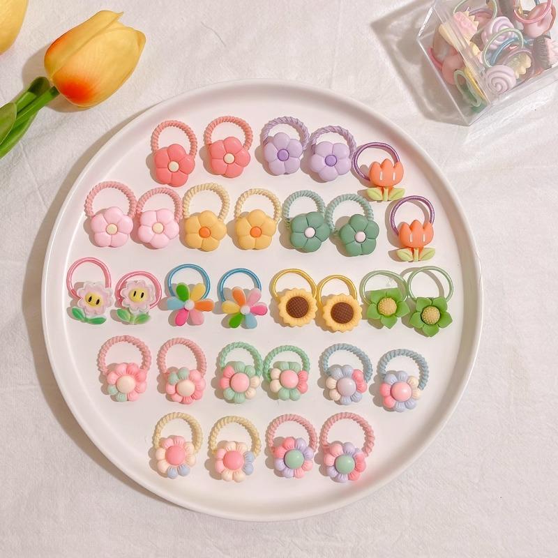 10-30PCS/Set, Cute Cartoon Animals, Hair Bands, Girls, Elastic Rubber Band, Headwear, Hair Accessories