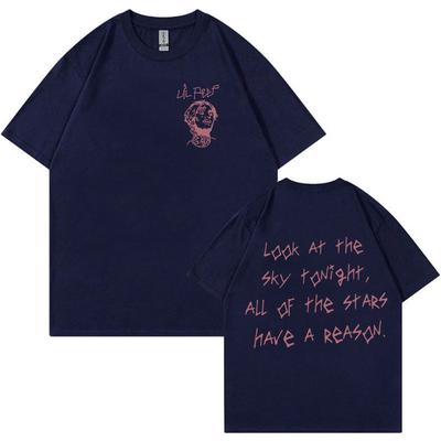 Rapper Lil Peep Tour Concert Graphic T Shirt Men's Fashion Cotton Short Sleeve T-shirt Unisex Hip Hop Oversized Tees Streetwear