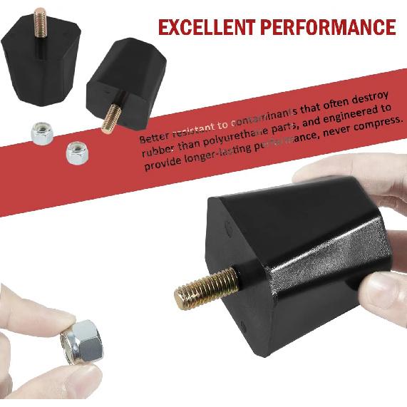 9.9136G Car Universal Bump Stop Set 2” Tall Suspensions for Overload Spring, Leaf Spring, Control Arms, Traction Bars, Axles
