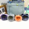 Soft Pompom Keychain Plush Cat Ball Keychain, Fluffy Kitten Bag Charm, Pendant with Lightweight Metal Lobster Clasp, Backpacks Keys Decorative