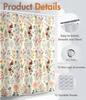 Colorful Wildflower Butterfly Shower Curtain 70x70 Inches Vintage Garden Style Bathroom Decor With Pink Red Blue Flowers