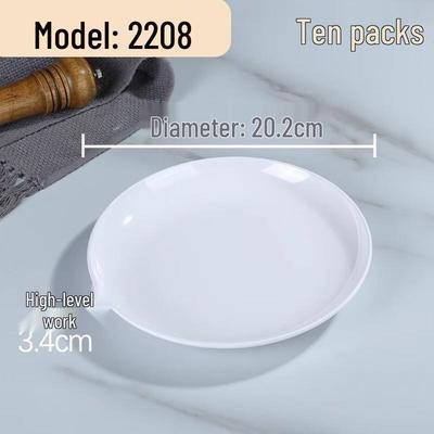 AVADEN Melamine Imitation Porcelain Round Deep Plates