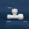 3/8" 1/4" Tube Reducing Tee 3 Ways Food Grade POM Quick Fitting Connector For Aquarium RO Water Filter Reverse Osmosis System