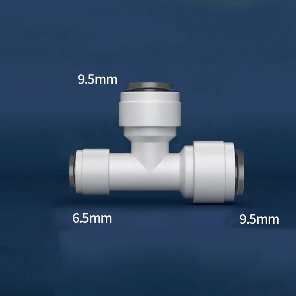 3/8" 1/4" Tube Reducing Tee 3 Ways Food Grade POM Quick Fitting Connector For Aquarium RO Water Filter Reverse Osmosis System