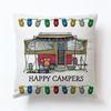 45x45cm Linen Pillow Decorative Linen Cushion Cover Cartoon Vintage Car Pillow Case