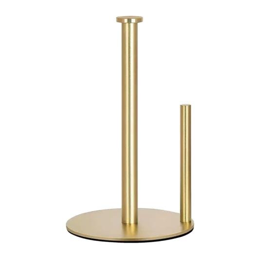 מחזיק נייר מגבת למשטח עבודה מנירוסטה מחזיק גליל נייר טואלט מתקן נייר מגבת עצמאי נגד החלקה למטבח חדר אמבטיה