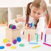 Wooden Color Sorting Toys Shape Box Montessori Toys Fine Motor Skills Sensory Matching Games Educational Kid Toys For 1-3 Year