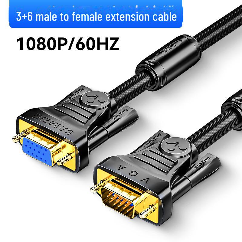 Shanze VGA prodlužovací kabel - 10m kabel pro video výstup z počítače, k dispozici v délkách 3m, 5m, 10m, 15m