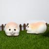 Kitten Doll Flocked Animal Ornaments Chubby Penguin Seal Doll Hamster Model Toy  Car Ornaments