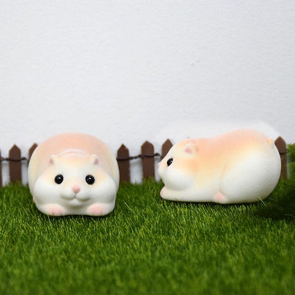 Kitten Doll Flocked Animal Ornaments Chubby Penguin Seal Doll Hamster Model Toy  Car Ornaments