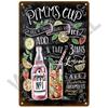 Metal Sign Vintage Tin Sign Decorations Gin  Tonic Cocktail Plate Decorative Poster Plaque Retro Bar Kitchen Home Wall Decor