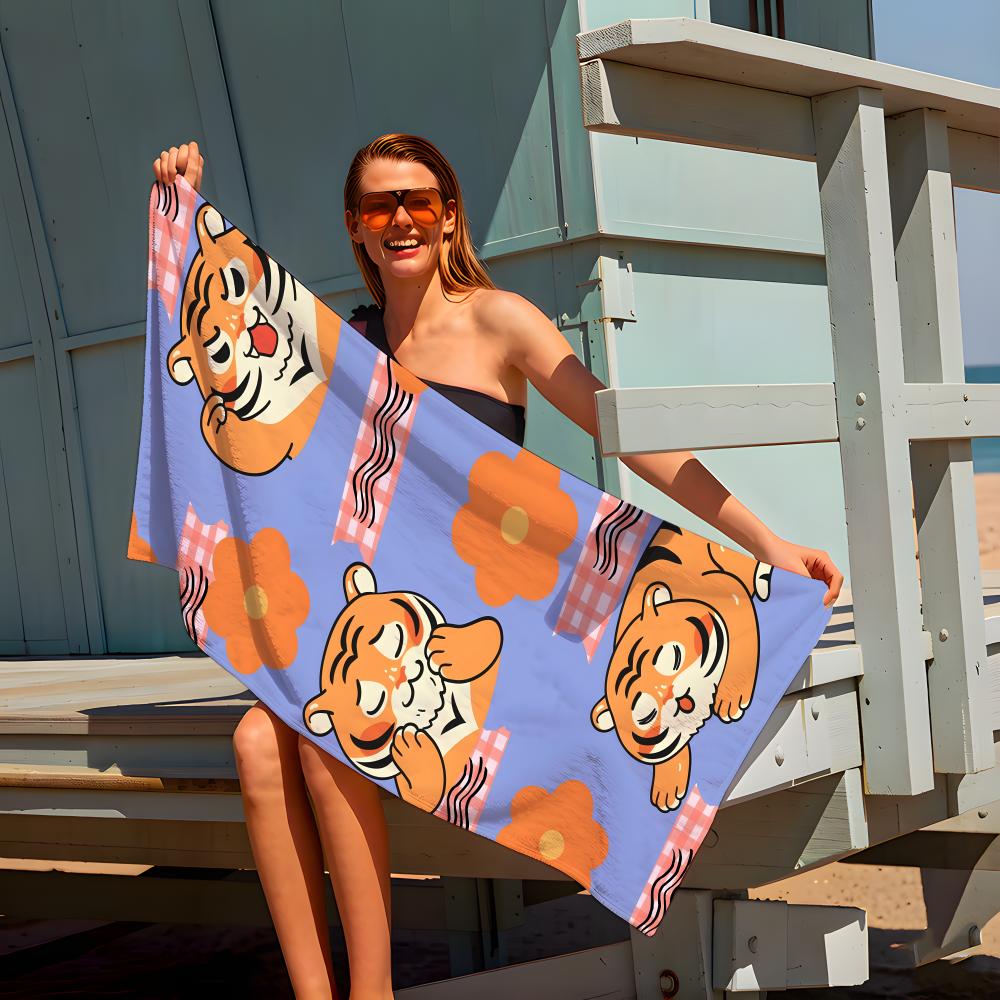 Tier T-Tiger Handtuch Fünf-Sterne-Hotelqualität Umweltfreundlich Ultraweich Dicke Handtücher & Strandtücher Fitnessstudio Dusche