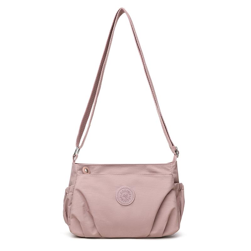 Borsa a tracolla multistrato da donna, elegante borsa a tinta unita con tasche multiple, perfetta per il pendolarismo, i viaggi e lo shopping