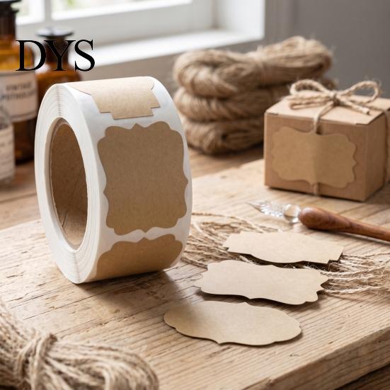 Self Adhesive Labels for Jars Blank Label Stickers, Self‑Adhesive Gift Tag Stickers 250 Per Roll, Assorted Mailing Small Business Shapes Jars,