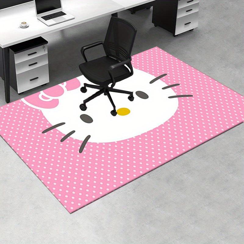 1pc Sanrio Hello Kitty Mermaid Printed Office Carpet Rectangle Rug Under The Table,Perfect Room Decor for Living Room, Bedroom, Kitchen, Non-slip Floo