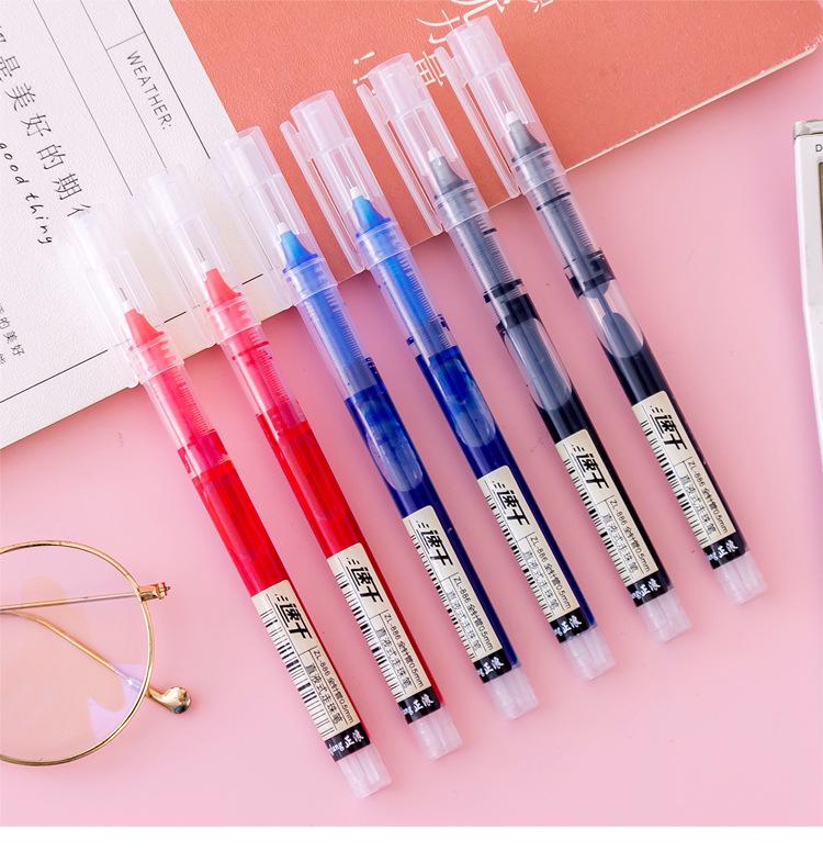 Office School Supplies Straight Liquid Gel Ballpoint Black Water Based Pen 0.5mm Student Note Taking Color Gift Lovely Kawai