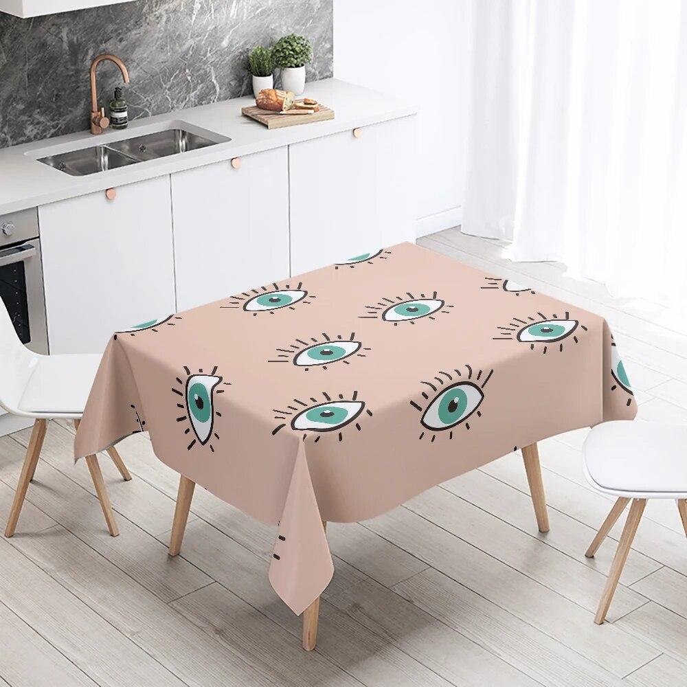 Plant Floral Rectangular Tablecloth Waterproof and Oil Resistant Wedding Party Decoration Restaurant Table Kitchen