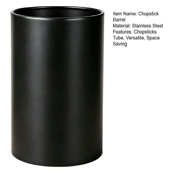 Accessori Minimalisti per Cucina Portacannesucchi in Acciaio Inossidabile, Organizer per Utensili Nero Opaco, Contenitore Ampio ad Accesso Facile, Barile di Stoccaggio Durevole