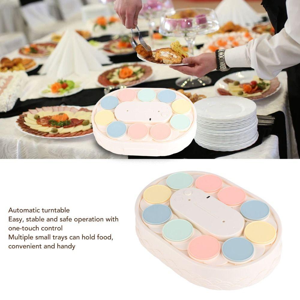 Rotating Automatic Rotary Table Plastic Rotating Dessert Display Stand Dessert Presentation