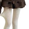 Women Elastic Waist Cotton Tights Warm Opaque Design Dots Pattern Cold Weather Ribbed Fabric Pantyhose Stockings Hosiery