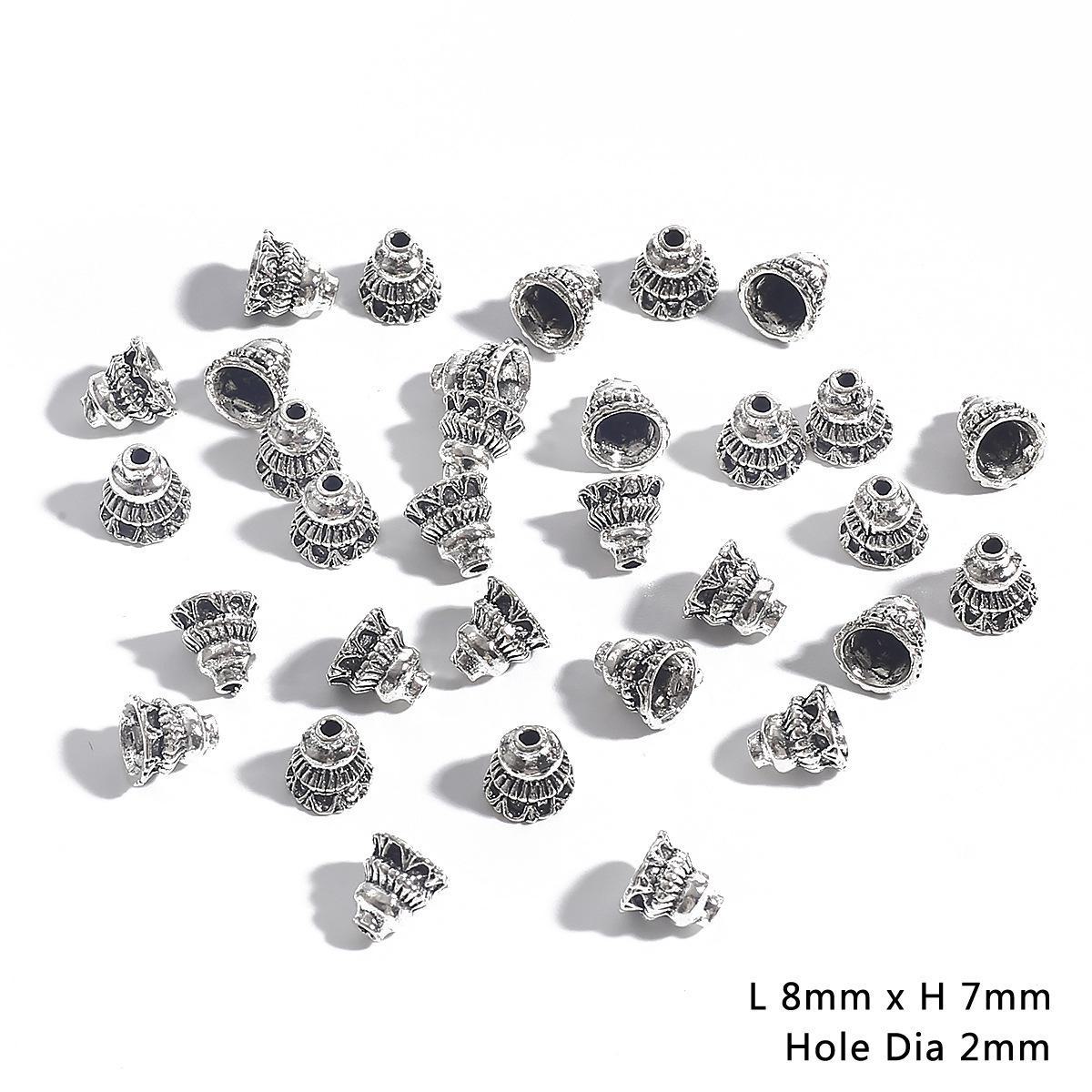 

Ожерелье с кисточкой из старинного серебра с гальваническим покрытием и цветком ручной работы для самостоятельного изготовления Diameter 8x height 7mm, Aperture about 2mm