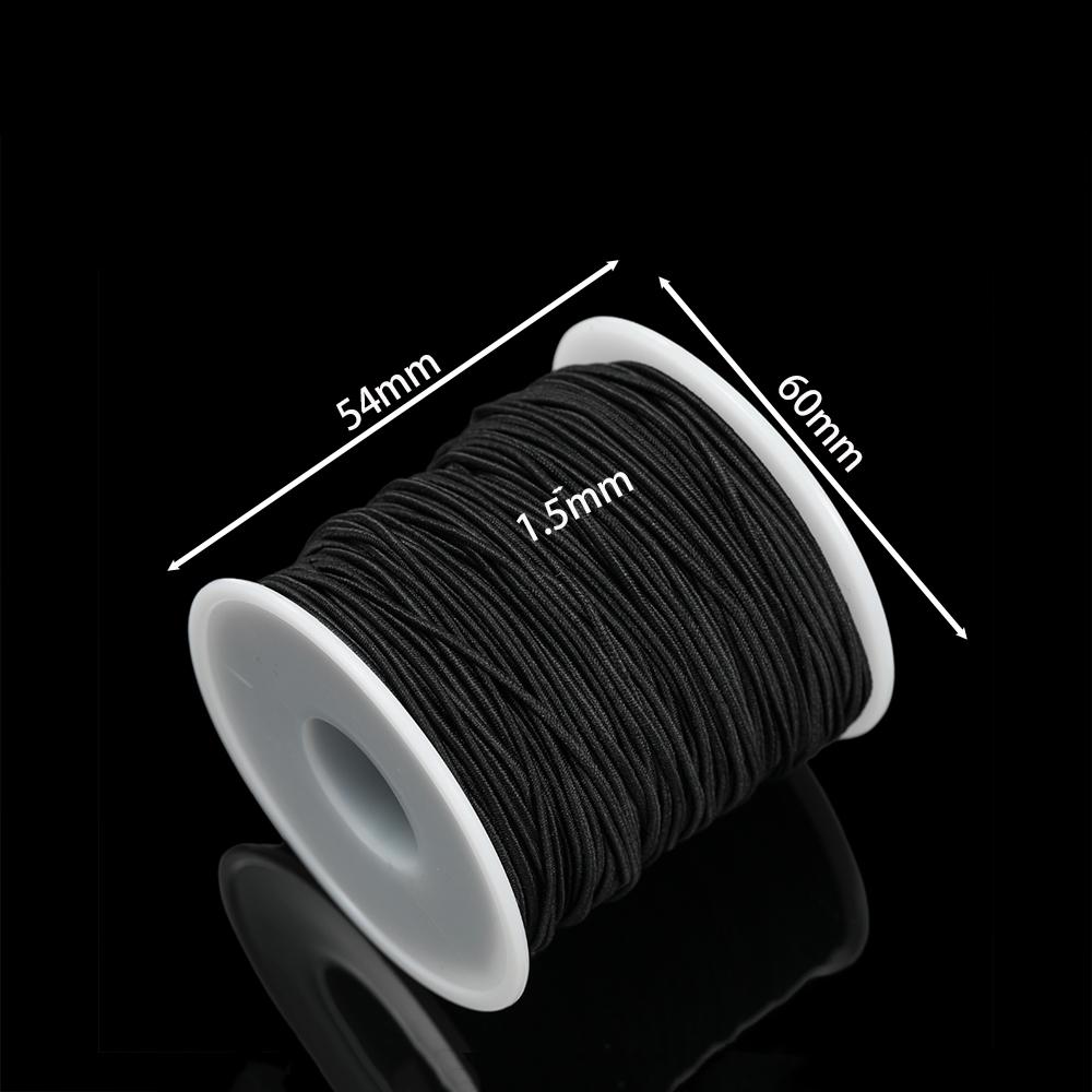 1Roll Cotton Fiber Elastic Beading Cord 1.2/1.5mm Stretchy Crafting Thread String For DIY Jewelry Making Bracelet Necklace