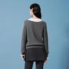LEDIN Polka Dot Ruffle Collar Faux Layered Cardigan