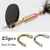 25 Pcs Brass Fishing Clevis Easy Spin Spinner Clevis Fishing Spoon Spinnerbait L