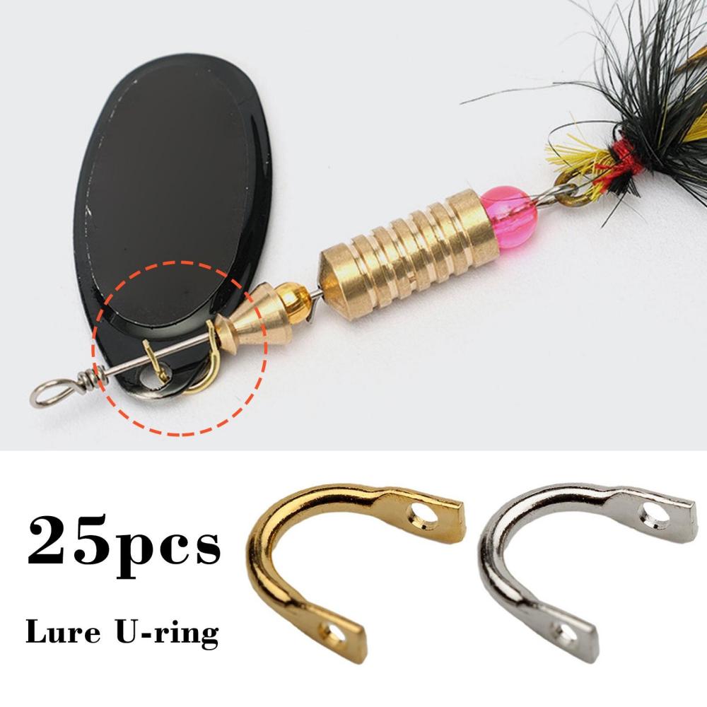 25 Pcs Brass Fishing Clevis Easy Spin Spinner Clevis Fishing Spoon Spinnerbait L