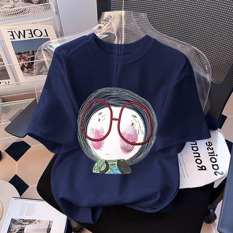 Girl's Cartoon 3D Printed Short Sleeved T-shirt Summer Cute Girl Sweet Top
