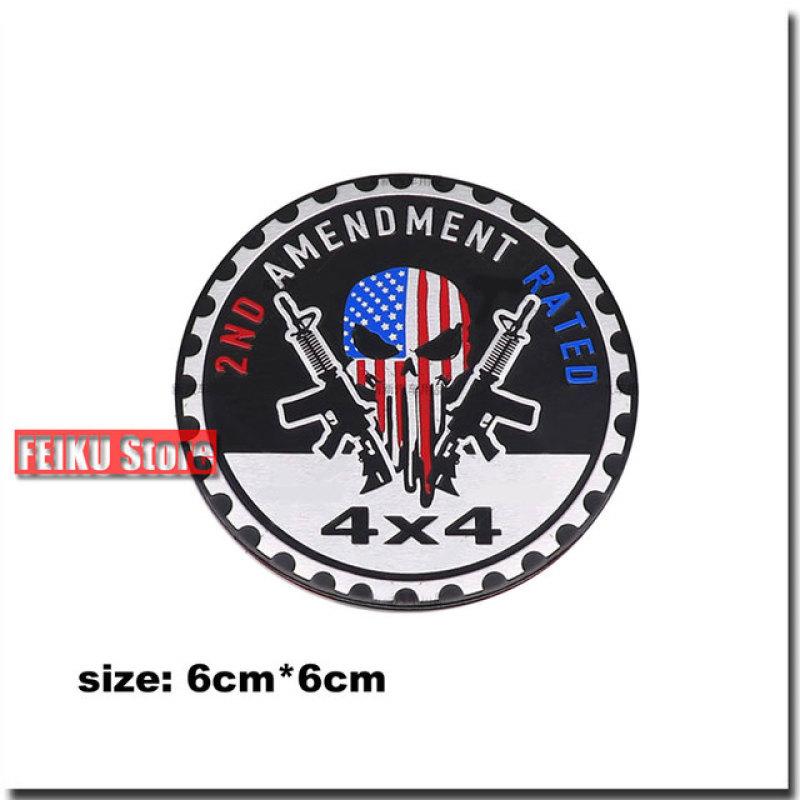 Off-road 4X4 Logo Aluminum Metal Car Badge Stickers Personality Pattern SUV Four-Wheel Drive Emblem Body Decals Accessories