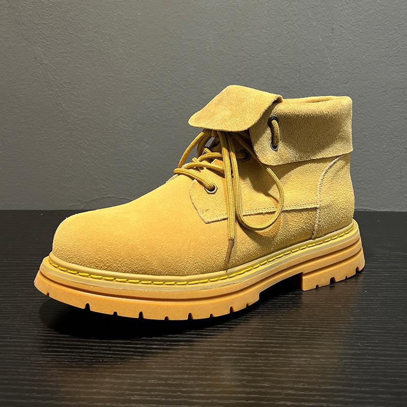 

Martin boots couple s retro medium help inner height increase British style kick not rotten big yellow boots 8261-A 36 жёлтый
