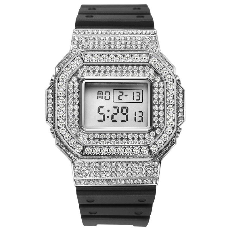 Мужчины Женщины Цифровые Часы С Подсветкой Недели Отображение Даты Циферблат Цифры — фото 3