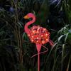 Flamingo Solar LED Garden Light - Outdoor Animal-Shaped Lawn Decor with Wrought Iron Ground Insert