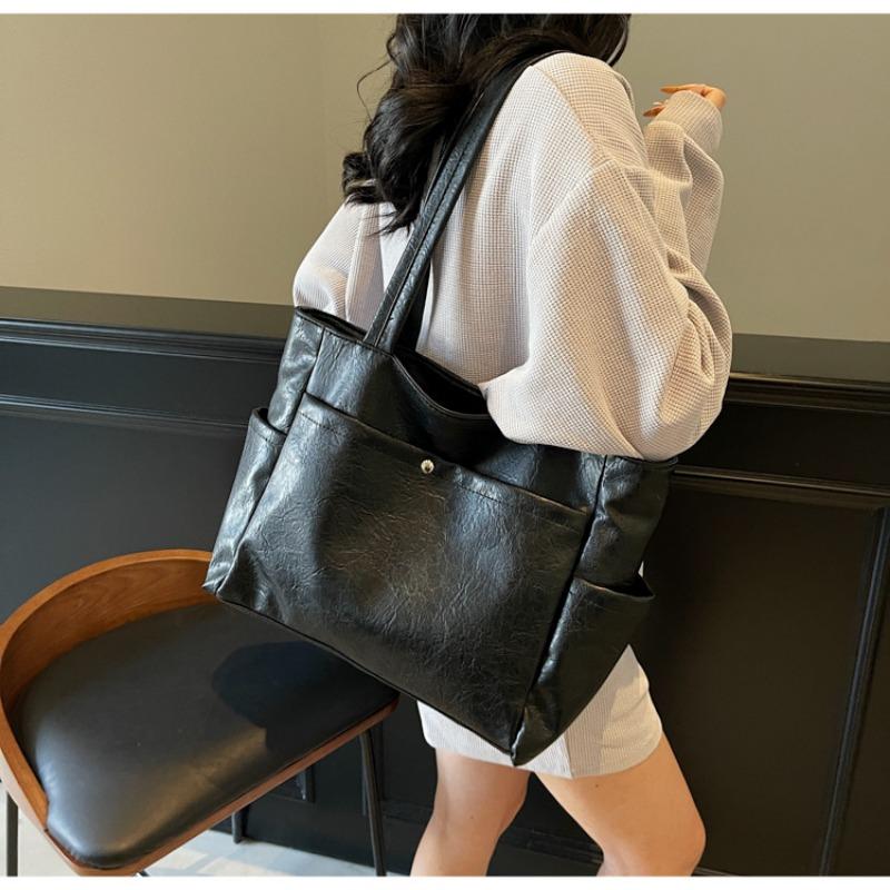 Large Capacity Crossbody Solid Color Shoulder Bag