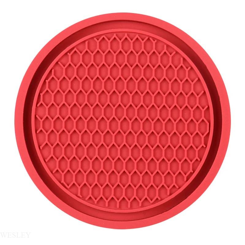 Car Coasters PVC Travel Auto Cup Holder Insert Coaster Anti Slip Vehicle Interior Accessories Cup Mats Cup Holders 5