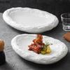 Irregular Stone Pattern Double-layer Plate Ceramic Dessert Dish Snack Plate Sashimi Sushi Plate Artistic Conception Tableware