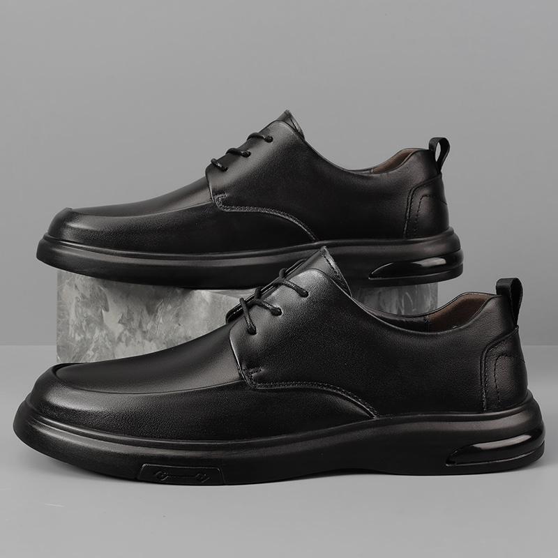 FashionHigh Quality Men Genuine Leather Shoes Versatile Men's Casual Shoes Fashion Brand Man Oxford Shoes Lace Up Formal Dress Footwear
