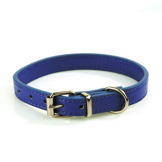 Fashion Adjustable Faux Leather Solid Color Dog Cat Puppy Neck Strap Pet Collar