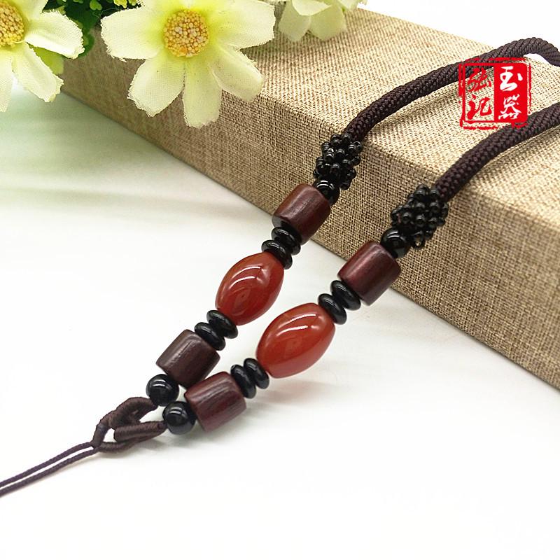 Agate Emerald Jade Necklace Rope - Unisex Jewelry Pendant and Sweater Chain
