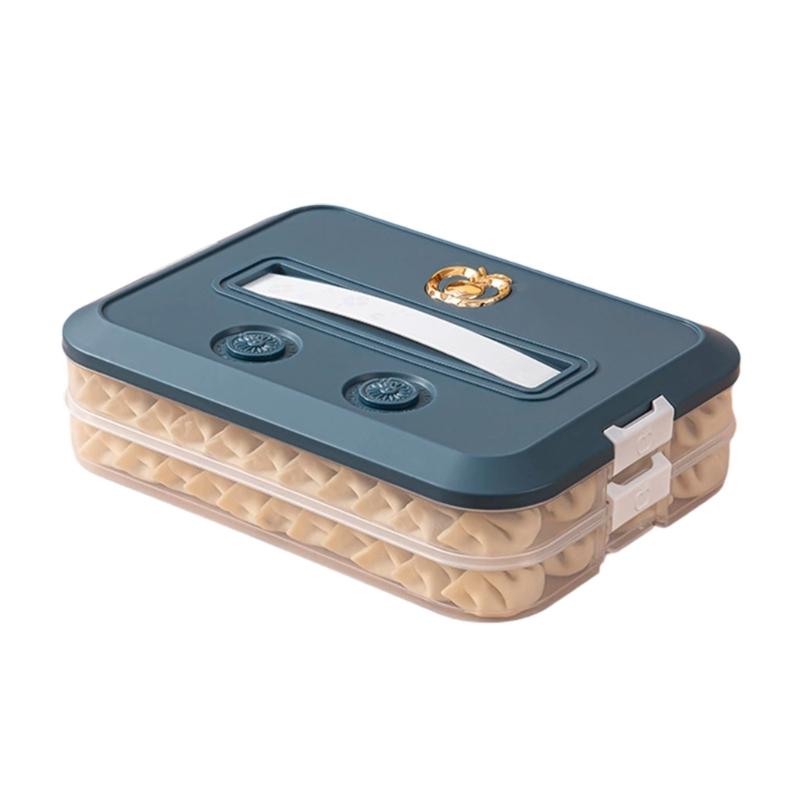 Convenient Multiple Layer Cookie and Dumpling Organizers With Clear Designs and Handle Space Saving Kitchen Supplies