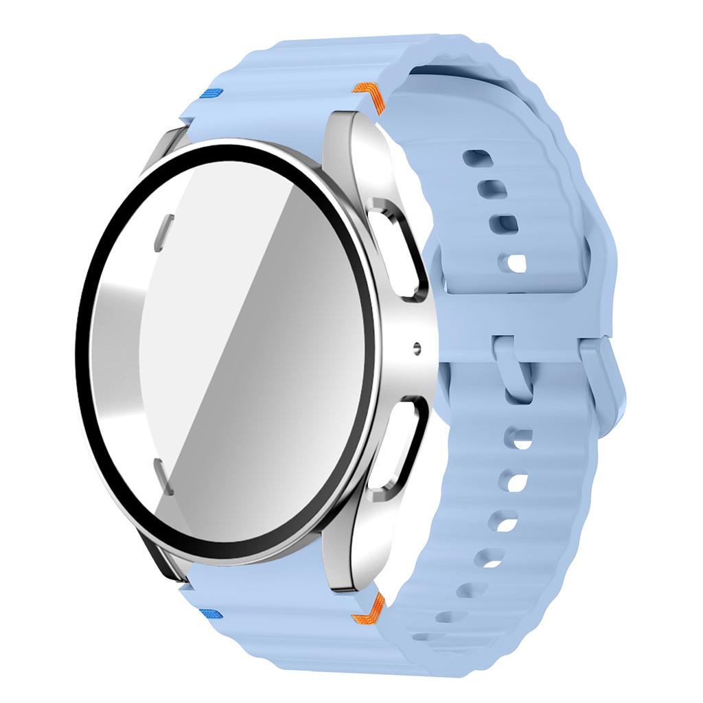 Silicone Strap for Samsung Watch 7 6 5 4 40mm 44mm 5Pro 45mm Band With Case Screen Protector Bumper cover for Wrist Accessories
