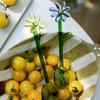Transparent Glass Stirring Spoon With Elegant Flower Head Colored Stirrer For Coffee Tea Cocktails Head Resistant