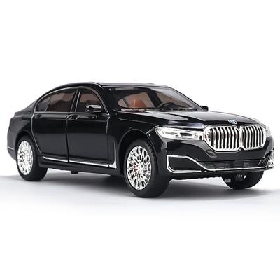 1/24 Scale 760li Diecast Model Car Toy Collectible,  With Light and Sound, Pull Back Toy Car for Adults Kids Gift
