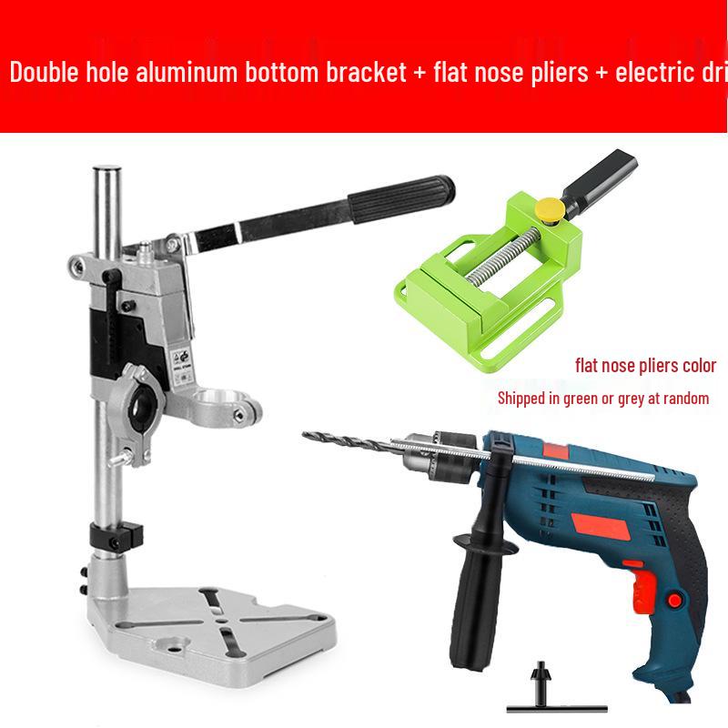 High-Precision Bench Drill Stand - Industrial Grade Multifunctional Hand Drill Holder for Home Use