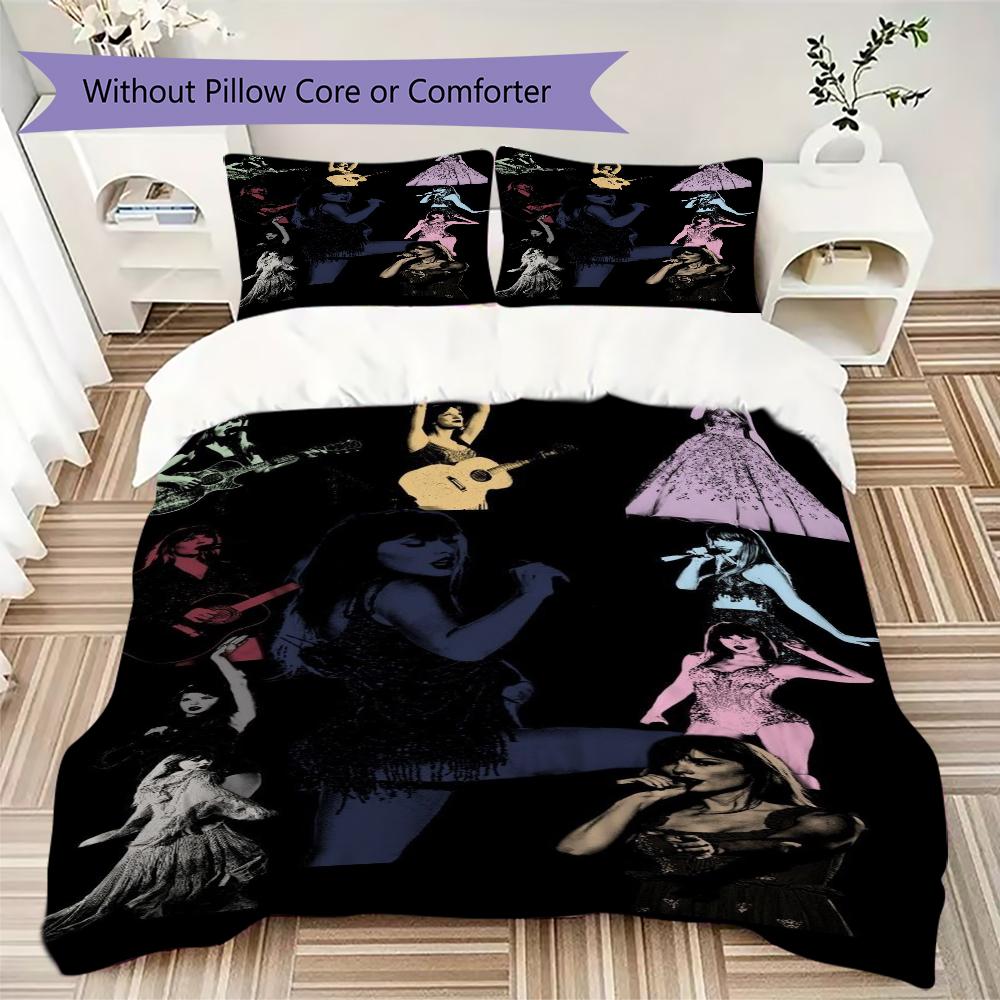 Taylor Swift Eras Tour Threepiece Set Without Core 1 Duvet Cover 2 Pillowcase Without Core Christmas Birthday Gift Soft And Comfortable
