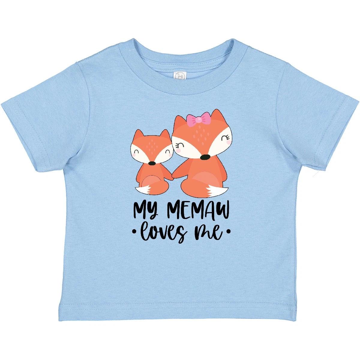 Inktastic Fox My Memaw Loves Me Baby T-Shirt Cute Kawaii Grandmother Granny Nana 140