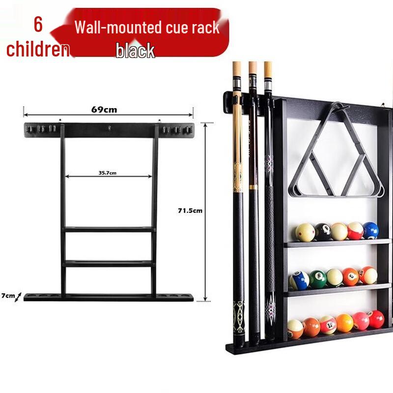 Lieve Wall-Mounted Wooden Billiard Cue Rack