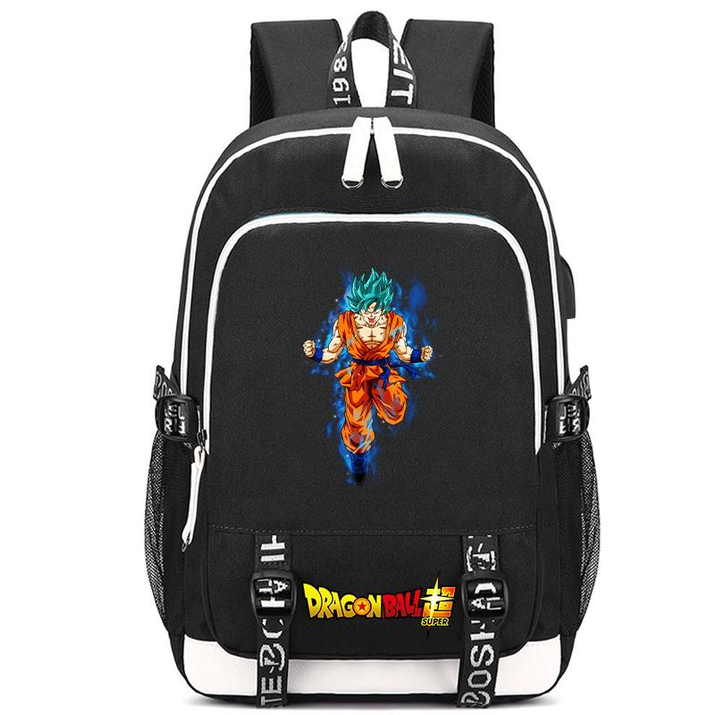 Anime Dragon Ball Canvas Backpack for Boy Girl Back To School Book Bag Anti Theft Travel Bag Student Waterproof Backpack Men Women Travel Leisure Bag